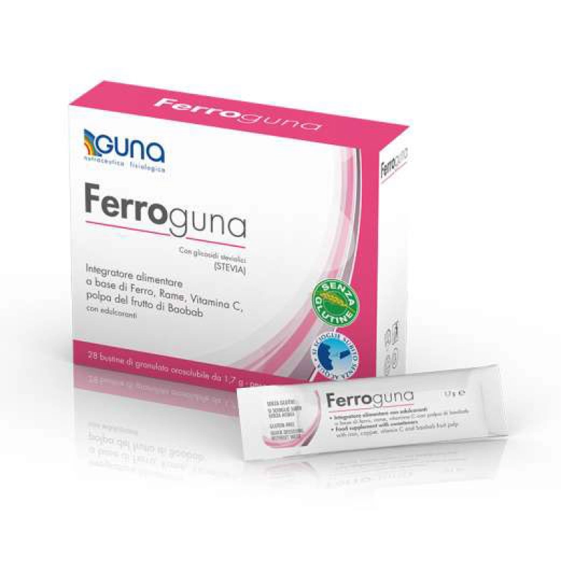 Guna Ferroguna Integratore di Ferro 28 Bustine Orosolubili - farmavitality.it