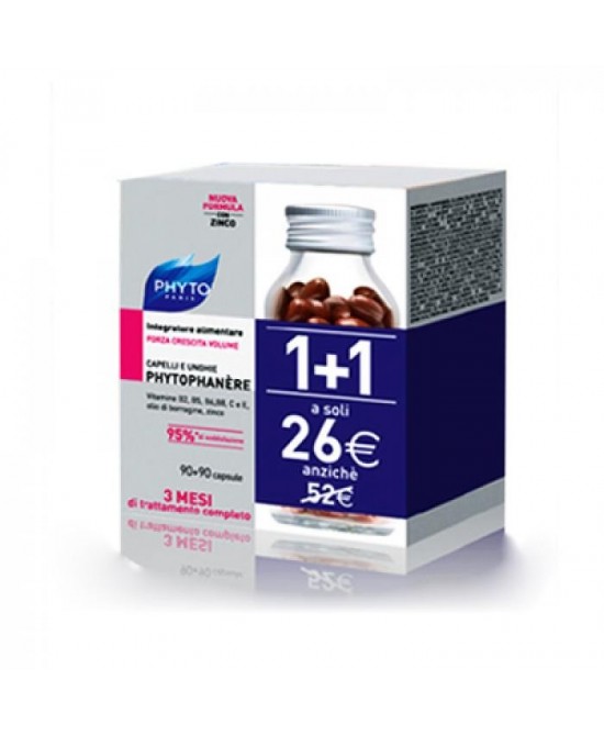 PHYTO PARIS PHYTOPHANERE INTEGRATORE ALIMENTARE CAPELLI/UNGHIE 90+90 CAPSULE - farmavitality.it