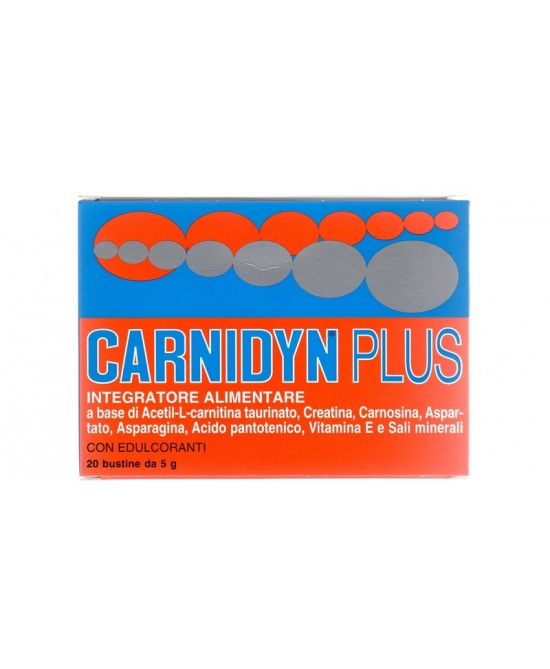 CARNIDYN PLUS 20 BUSTINE DA 5 G GUSTO ARANCIA - farmavitality.it