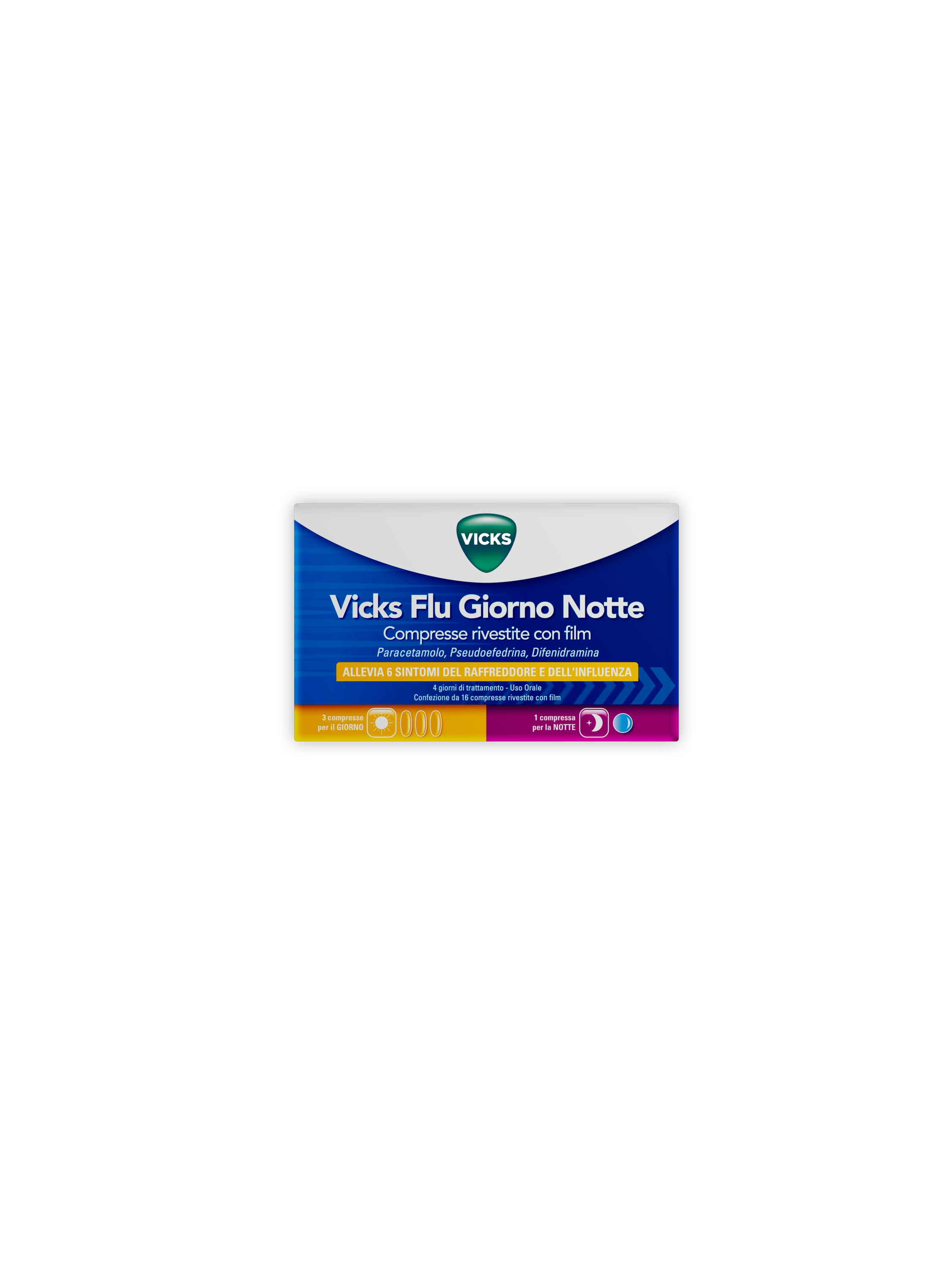 VICKS FLU GIORNO NOTTE*12+4CPR - farmavitality.it