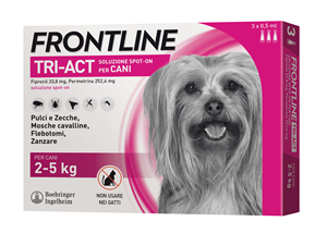 FRONTLINE TRI-ACT*3PIP 2-5KG - farmavitality.it