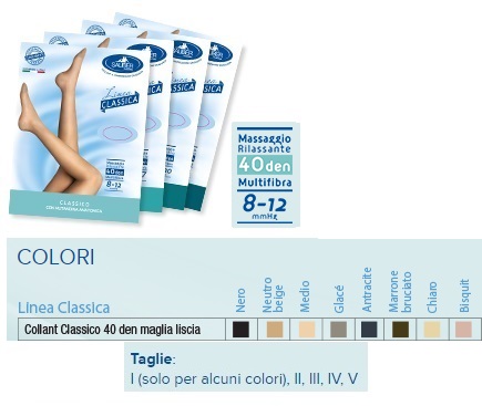 SAUBER COLLANT 40 DENARI MAGLIA LISCIA GLACE' 2 LINEA CLASSICA - farmavitality.it