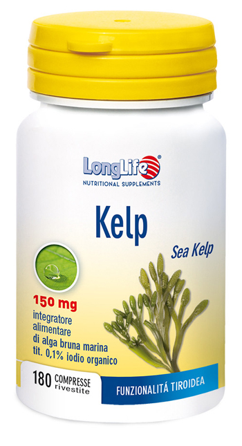 LONGLIFE KELP ALGA BRUNA 180 COMPRESSE - farmavitality.it