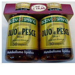BODY SPRING OLIO DI PESCE OMEGA 3 CONFEZIONE BIPACK 50 CAPSULE X 2 - farmavitality.it