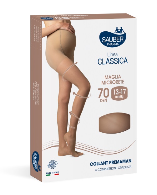 SAUBER COLLANT PREMAMAN 140 DENARI MAGLIA MICRORETE NEUTRO BEIGE 4 LINEA CLASSICA - farmavitality.it