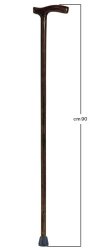 BASTONE IMPUGNATURA ANATOMICA UOMO LEGNO LUCIDO SCURO - farmavitality.it