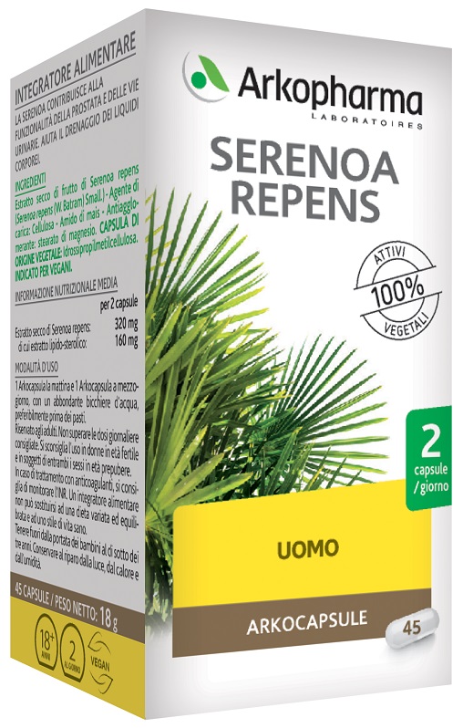 SERENOA REPENS 45 VEGI CAPSULE - farmavitality.it