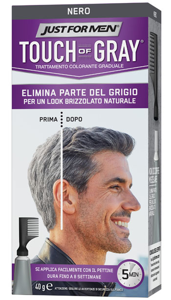 JUST FOR MEN TOUCH OF GRAY NERO 40 G - farmavitality.it