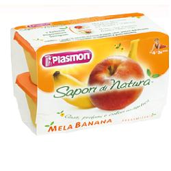 PLASMON SAPORI DI NATURA OMOGENEIZZATO MELA E BANANA 100 G X 4 PEZZI - farmavitality.it