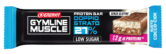 ENERVIT GYMLINE MUSCLE PROTEIN BAR 27% DOPPIO STRATO COCCO-CIOK 1 PEZZO - farmavitality.it