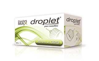 AGO PER PENNA DA INSULINA DROPLET COMFORT MAX 32 GAUGE 4 MM 100 PEZZI - farmavitality.it
