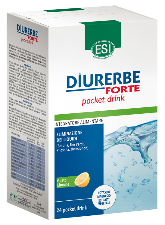ESI DIURERBE FORTE POCKET DRINK LIMONE 24 X 20 ML - farmavitality.it