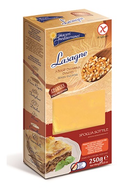 PIACERI MEDITERRANEI PASTA FARINA MAIS LASAGNE 250 G - farmavitality.it