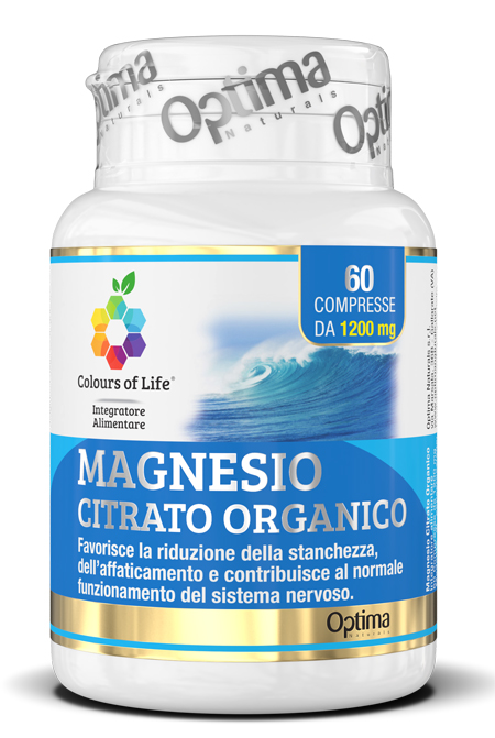 COLOURS OF LIFE MAGNESIO CITRATO ORGANICO 60 COMPRESSE 1200  MG - farmavitality.it