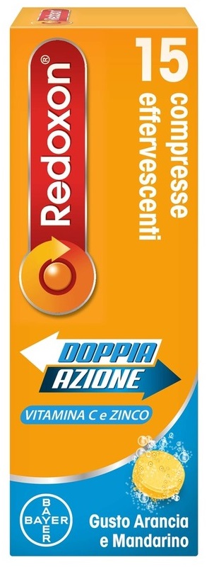 REDOXON DOPPIA AZIONE 15 COMPRESSE EFFERVESCENTI VITAMINA C ZINCO ARANCIA E MANDARINO 45,78 G - farmavitality.it