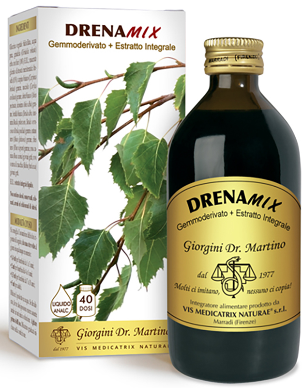 DRENAMIX GEMMODERIVATO + ESTRATTO INTEGRALE SENZA ALCOOL 200 ML 40 DOSI - farmavitality.it