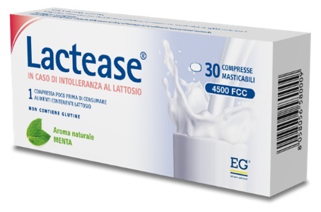 LACTEASE 4500 FCC AROMA MENTA 30 COMPRESSE MASTICABILI - farmavitality.it