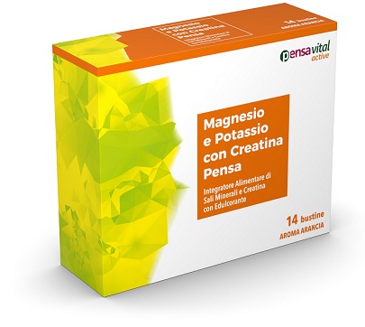 MAGNESIO E POTASSIO CON CREATINA ARANCIA PENSA 14 BUSTINE - farmavitality.it