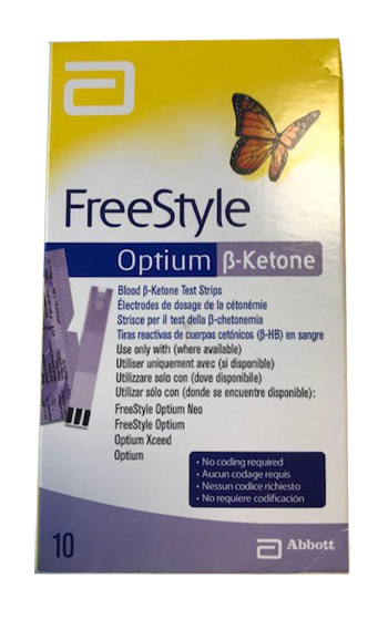 STRISCE MISURAZIONE CHETONEMIA OPTIUM BETA KETONE 10 PEZZI - farmavitality.it