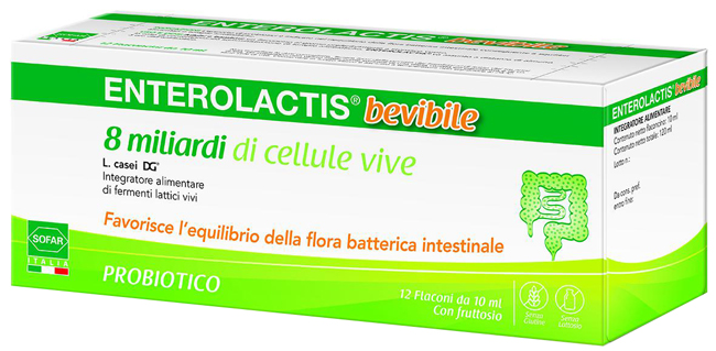 ENTEROLACTIS BEVIBILE 12 FLACONCINI DA 10 ML SOFAR - farmavitality.it