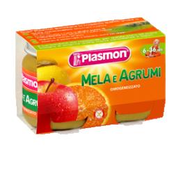 PLASMON OMOGENEIZZATO MELA AGRUMI 2 X 104 G - farmavitality.it