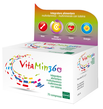 VITAMIN 360 MULTIVITAMINICO MULTIMINERALE 70 COMPRESSE ASTUCCIO 93,10 G - farmavitality.it