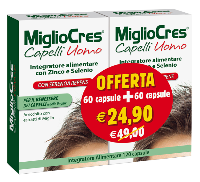 MIGLIOCRES UOMO 60+60 CAPSULE PROMO - farmavitality.it