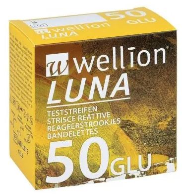 WELLION LUNA 50 STRIPS STRISCE PER MISURAZIONE GLICEMIA - farmavitality.it