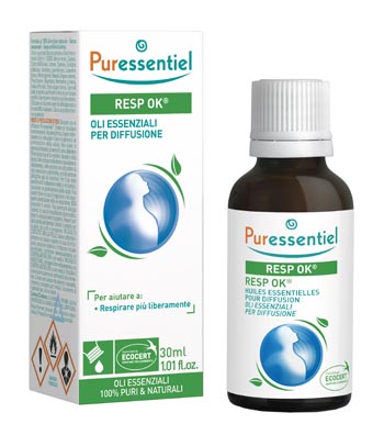 MISCELA RESP OK OLI ESSENZIALI PER DIFFUSIONE 30 ML PURESSENTIEL ECOCERT - farmavitality.it