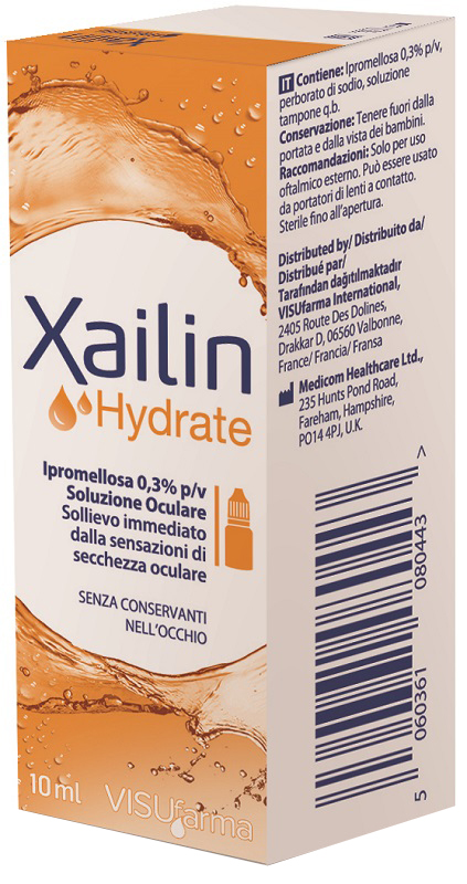 XAILIN HYDRATE GOCCE OCULARI IPROMELLOSA 0,3% FLACONE MULTIDOSE 10 ML - farmavitality.it