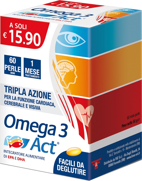 OMEGA 3 ACT 540MG + VITAMINA E 60 PERLE MINI - farmavitality.it