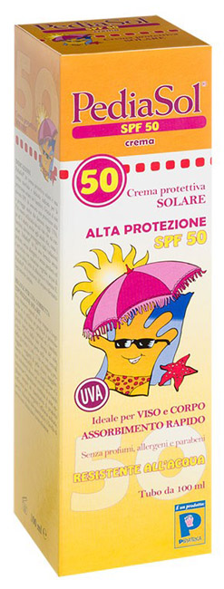 PEDIASOL SPF 50 CREMA SOLARE 100 ML - farmavitality.it