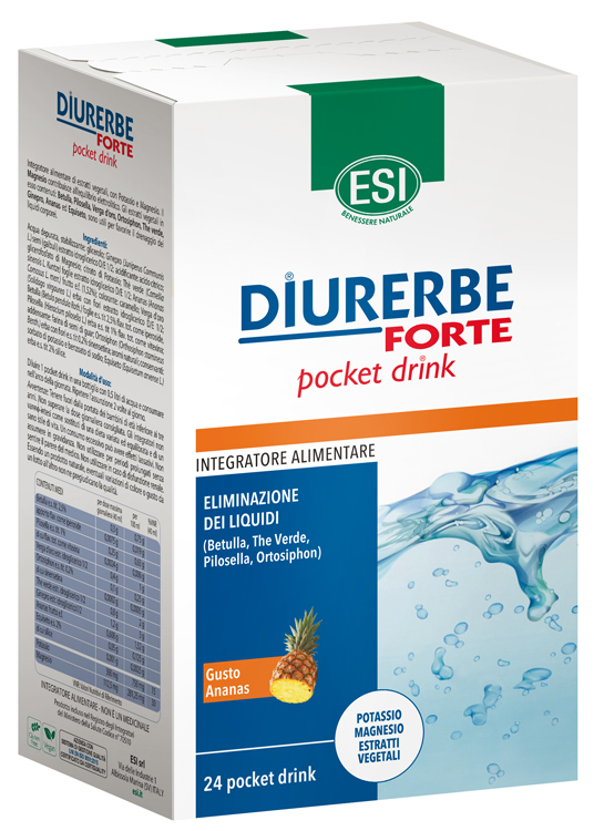 ESI DIURERBE FORTE POCKET DRINK ANANAS 24 X 20 ML - farmavitality.it