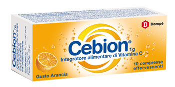 CEBION EFFERVESCENTI VITAMINA C ARANCIA 10 COMPRESSE - farmavitality.it