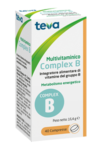 MULTIVITAMINICO COMPLEX B TEVA 40 COMPRESSE 16,4 G - farmavitality.it
