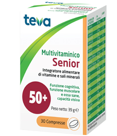 MULTIVITAMINICO SENIOR TEVA 30 COMPRESSE 39 G - farmavitality.it