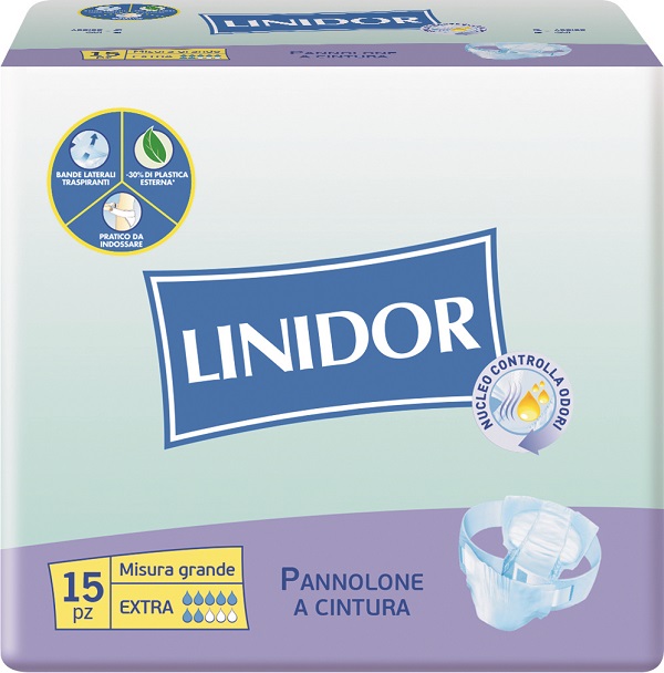 PANNOLONE LINIDOR A CINTURA EXTRA MISURA GRANDE 15 PEZZI - farmavitality.it