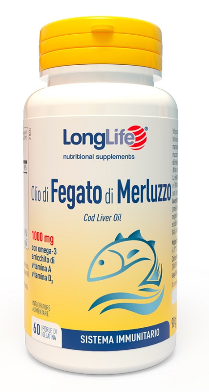 LONGLIFE OLIO FEGATO MERLUZZO 1000 MG 60 PERLE - farmavitality.it