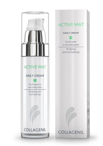 COLLAGENIL ACTIVE MAT DAILY CREAM SEBOREGOLATRICE/PURIFICANTE PER LA PELLE DEL VISO FLACONE 50 ML - farmavitality.it