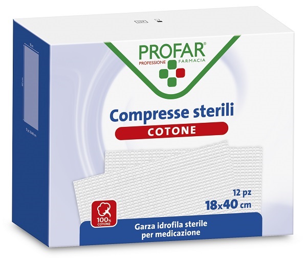 COMPRESSE IN COTONE 12 PEZZI 18 X 40 CM PROFAR - farmavitality.it
