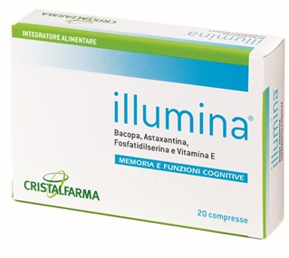 Cristalfarma Illumina 20 Compresse Integratore per Memoria e Funzioni Cognitive - farmavitality.it