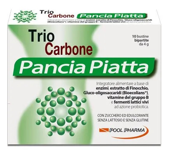 TRIOCARBONE PANCIA PIATTA 10 + 10 BUSTINE - farmavitality.it