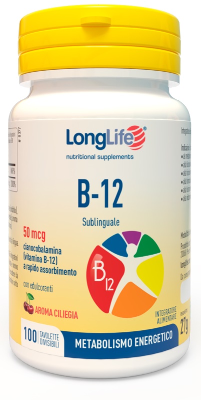 LONGLIFE B12 50MCG SUBLINGUALE 100 TAVOLETTE - farmavitality.it