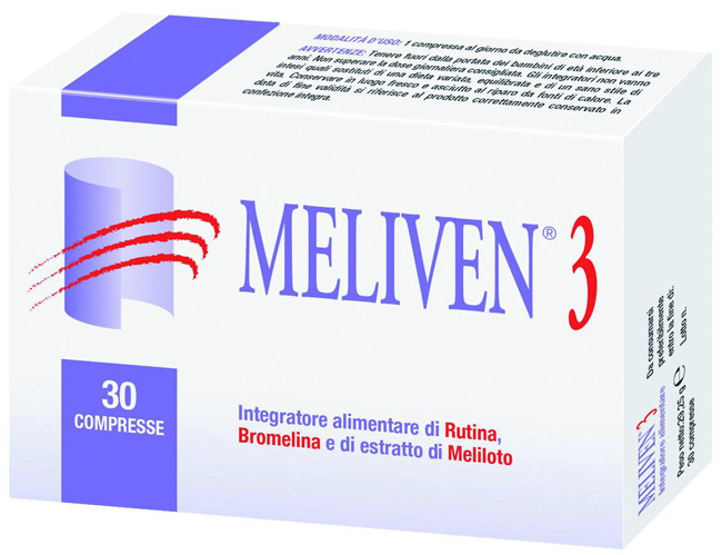 Natural Bradel Meliven 3 30 Compresse Integratore per la Circolazione - farmavitality.it