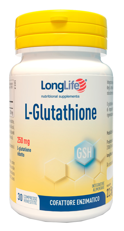 LONGLIFE L-GLUTATHIONE 250 MG 30 COMPRESSE - farmavitality.it