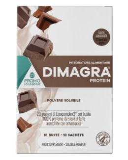DIMAGRA PROTEIN CIOCCOLATO 10 BUSTE - farmavitality.it
