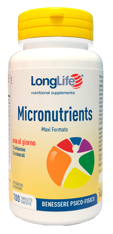 LONGLIFE MICRONUTRIENTS 100 TAVOLETTE RIVESTITE - farmavitality.it