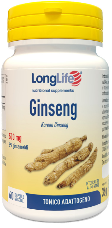 LONGLIFE GINSENG 5% 60 CAPSULE VEGETALI - farmavitality.it