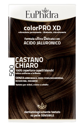 EUPHIDRA COLORPRO XD 500 CAST CHIARO GEL COLORANTE CAPELLI IN FLACONE + ATTIVANTE + BALSAMO + GUANTI - farmavitality.it