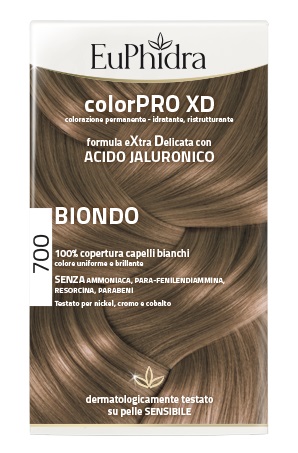 EUPHIDRA COLORPRO XD 700 BIONDO GEL COLORANTE CAPELLI IN FLACONE + ATTIVANTE + BALSAMO + GUANTI - farmavitality.it